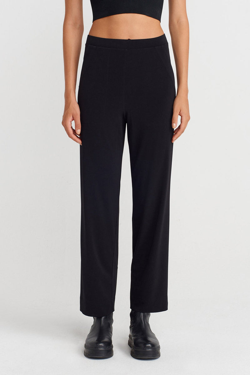 Nu Relaxed Fit Jersey Pants With Pockets Black