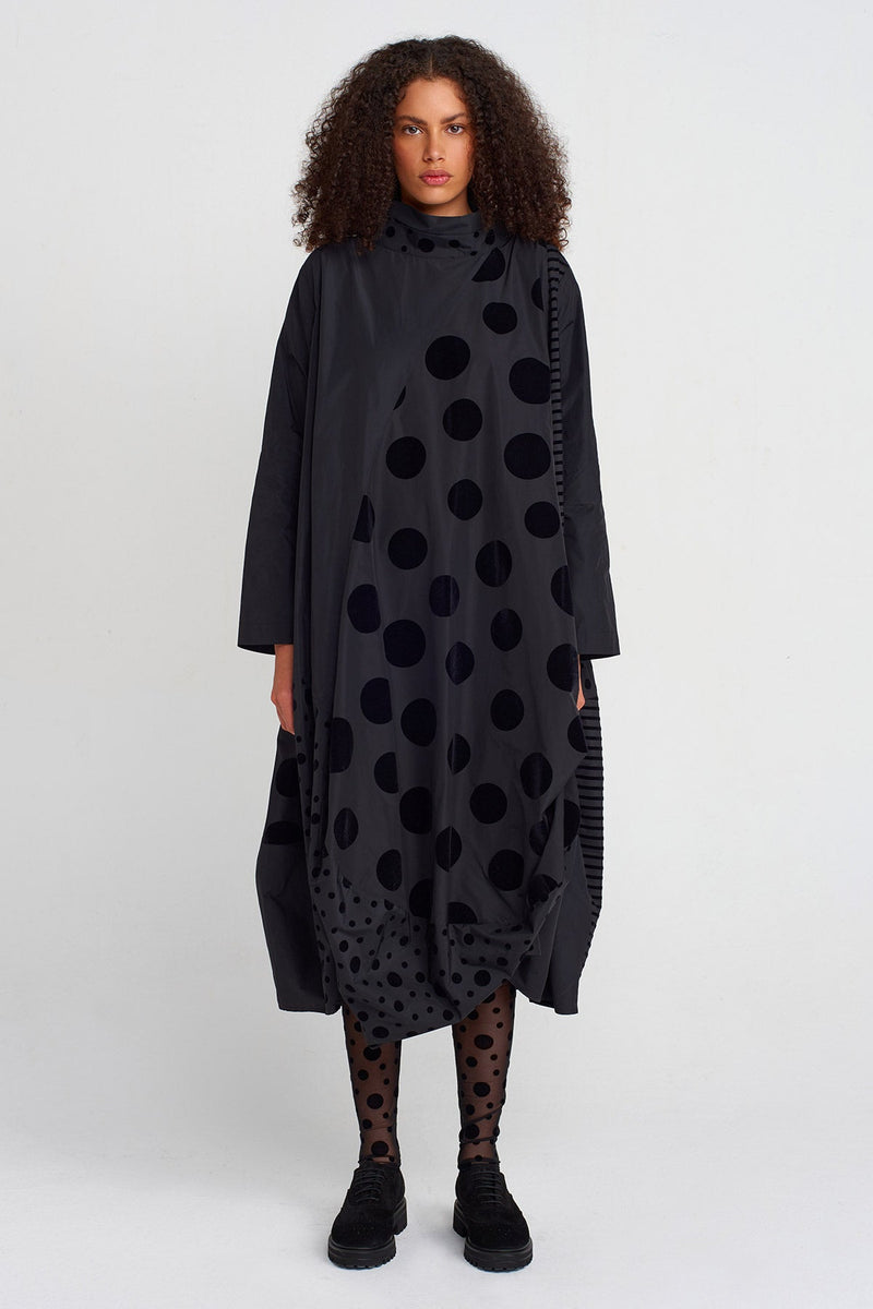 Nu Velvet Polka-Dot Taffeta Dress Multi Color