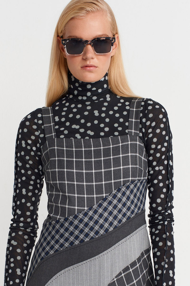 Nu Plaid Strappy Dress Multi Color