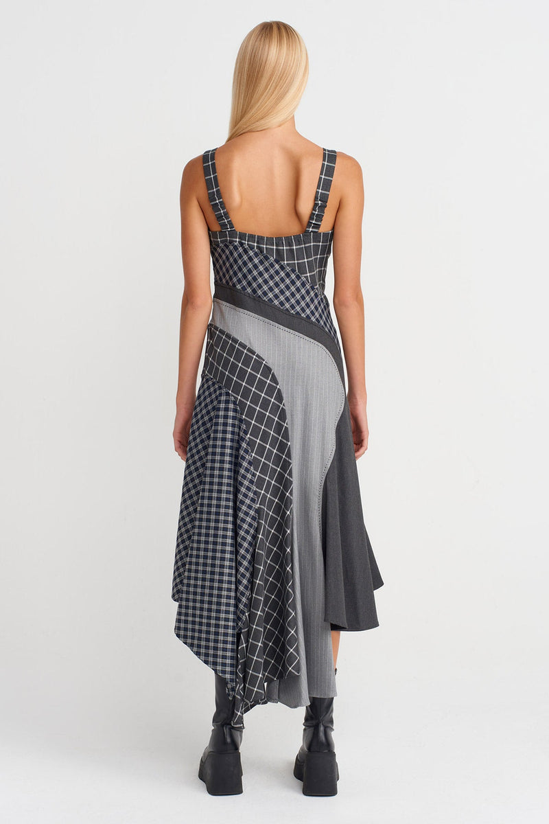 Nu Plaid Strappy Dress Multi Color