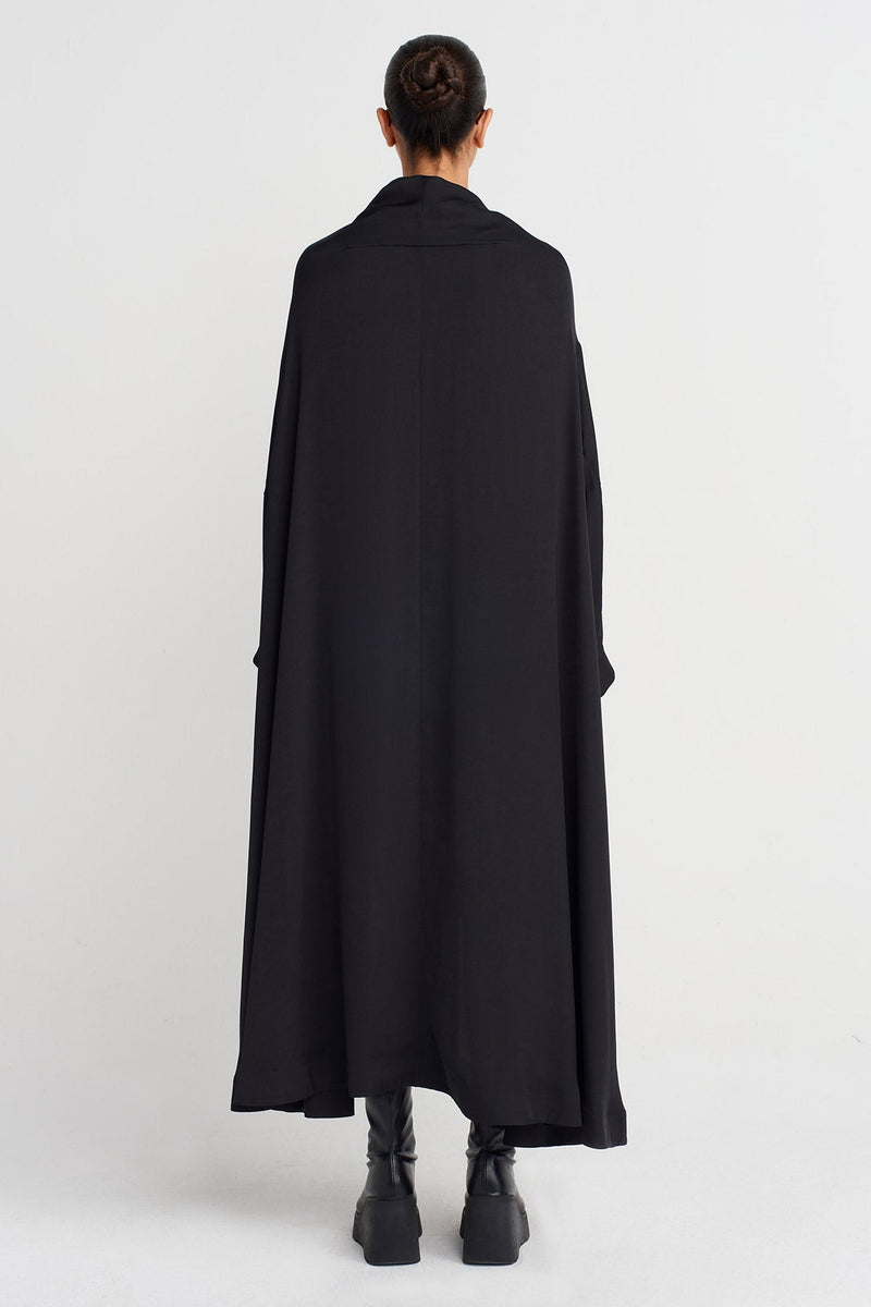 Nu Asymmetric Cut Maxi Dress Black