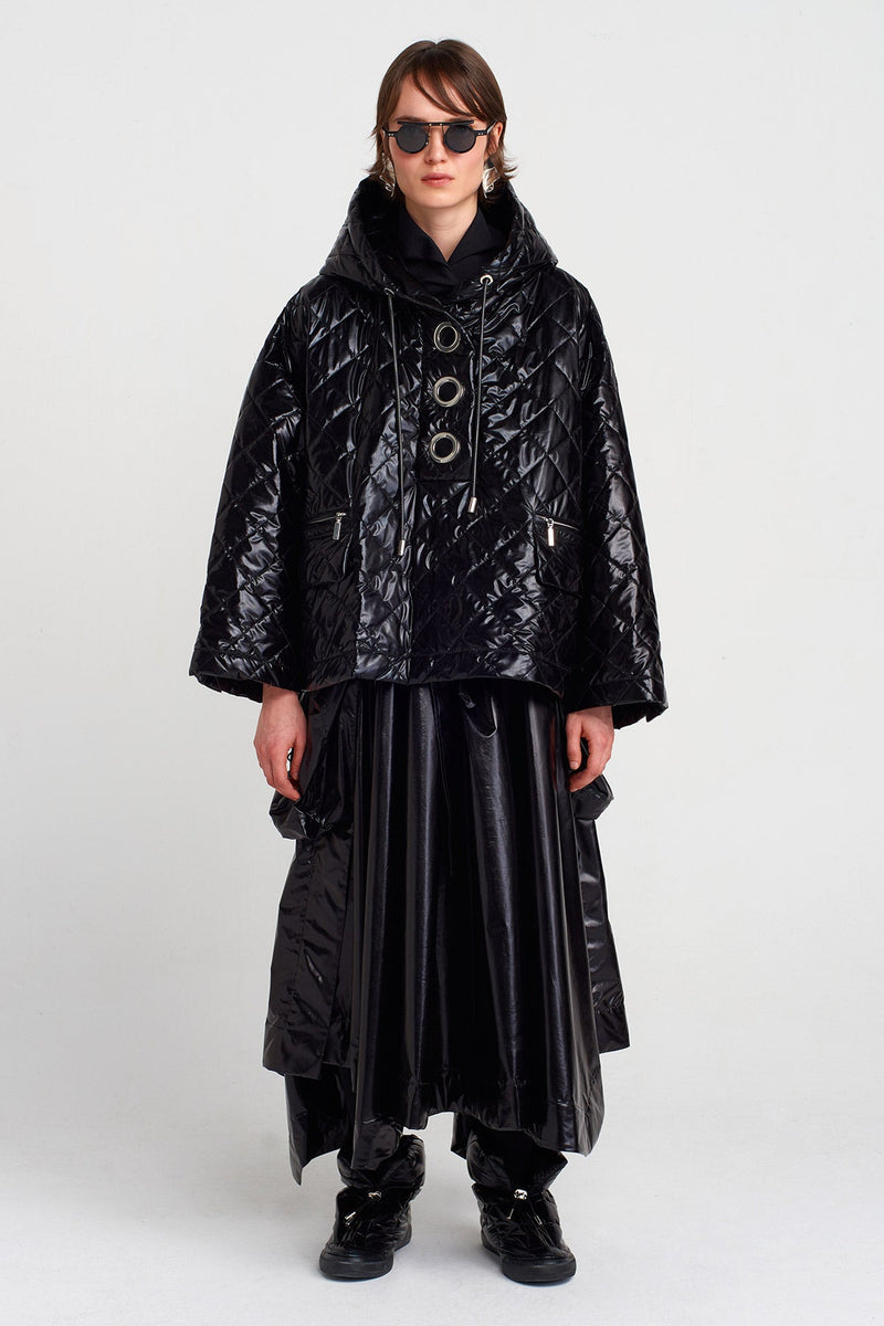 Nu Oversize Quilted Sweater Black