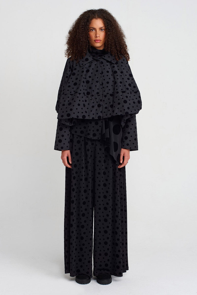 Nu Velvet Polka-Dot Short Jacket Multi Color