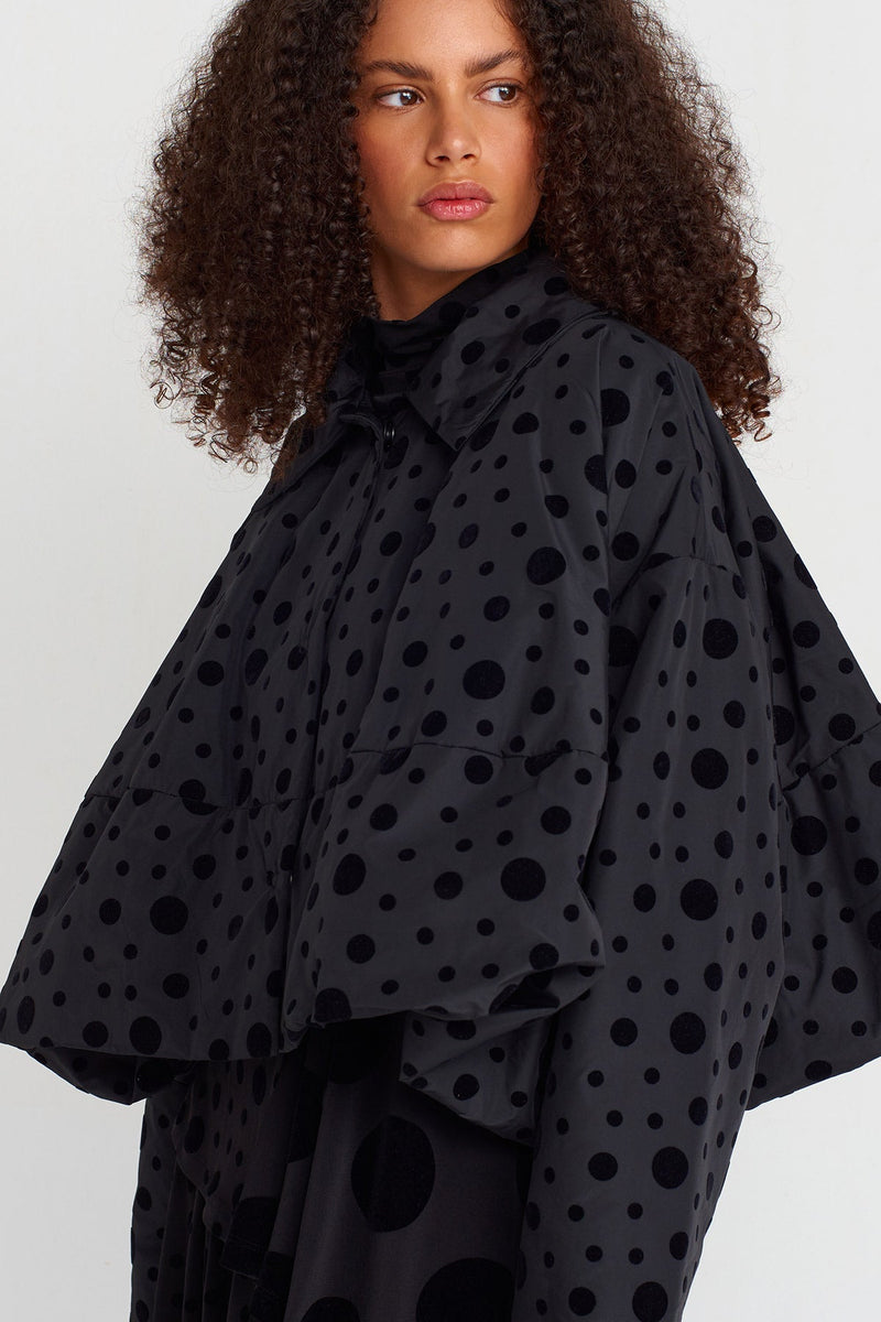 Nu Velvet Polka-Dot Short Jacket Multi Color