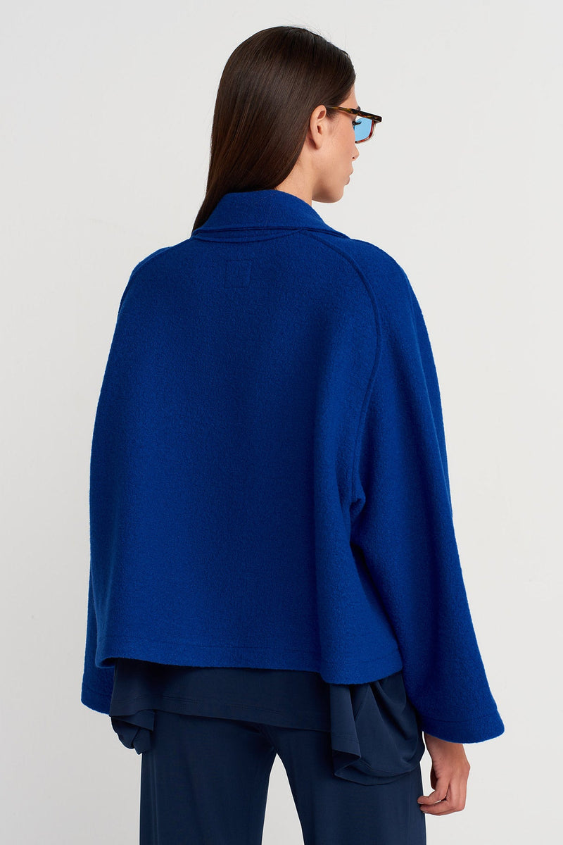 Nu Short Wool Oversize Jacket Light Blue