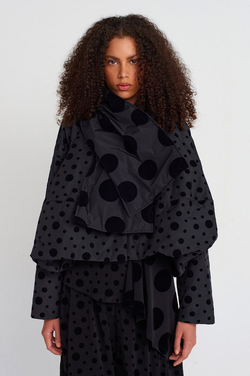 Nu Velvet Polka-Dot Taffeta Scarf Multi Color