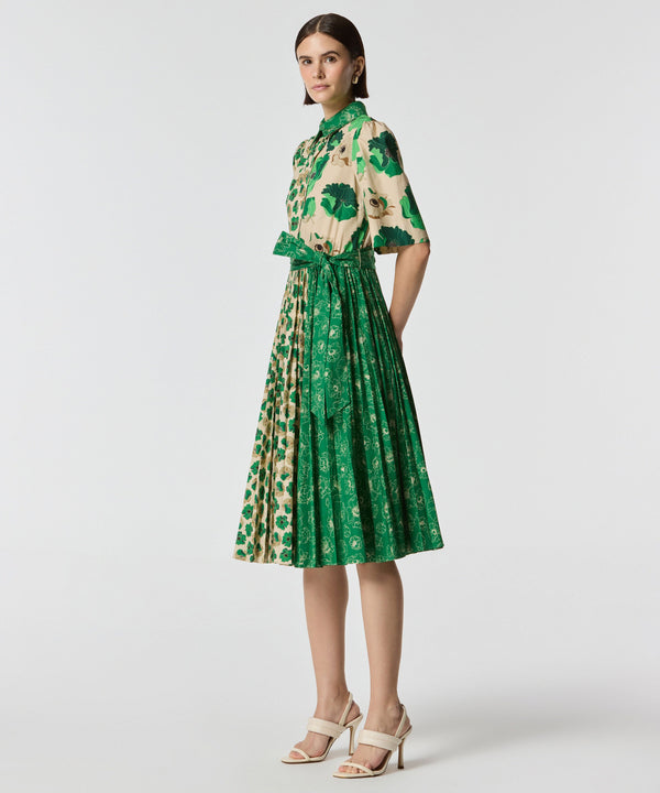 Machka Patterned Shirt Dress Green