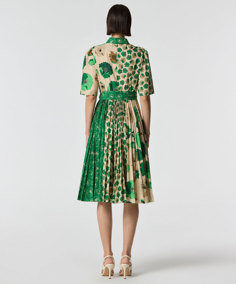 Machka Patterned Shirt Dress Green