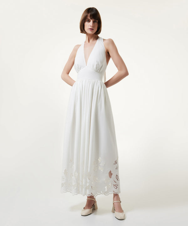 Machka Embroidered Maxi Dress White