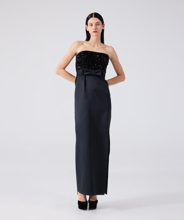 Machka Sequined Maxi Dress Black