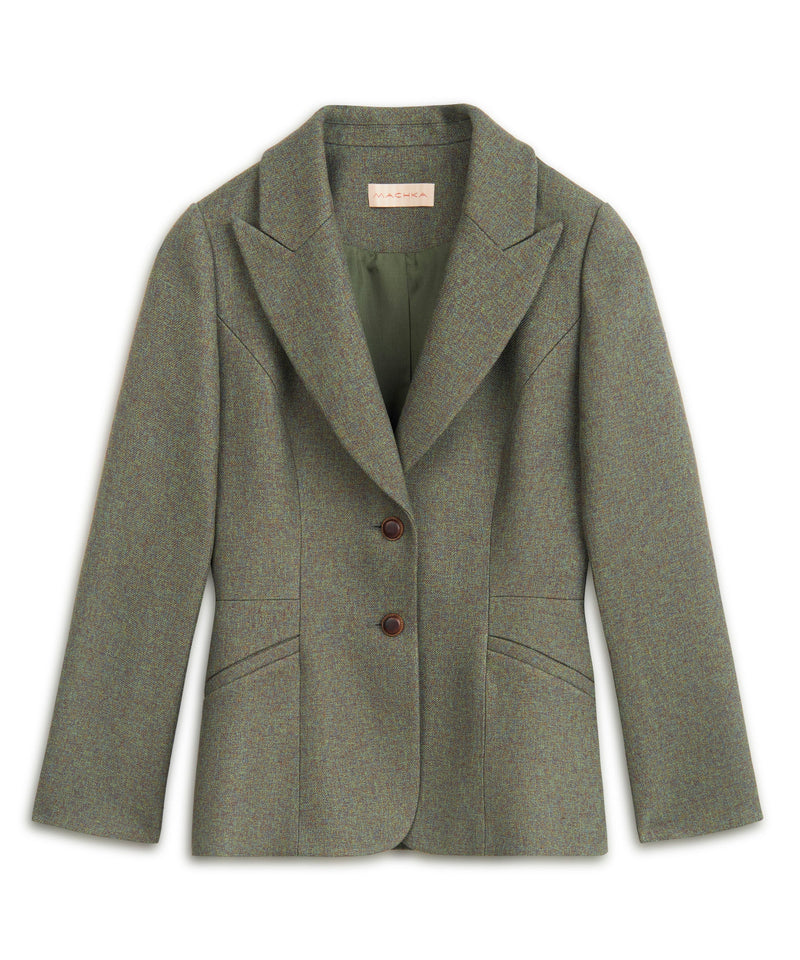 Machka Waist Accentuated Blazer Green