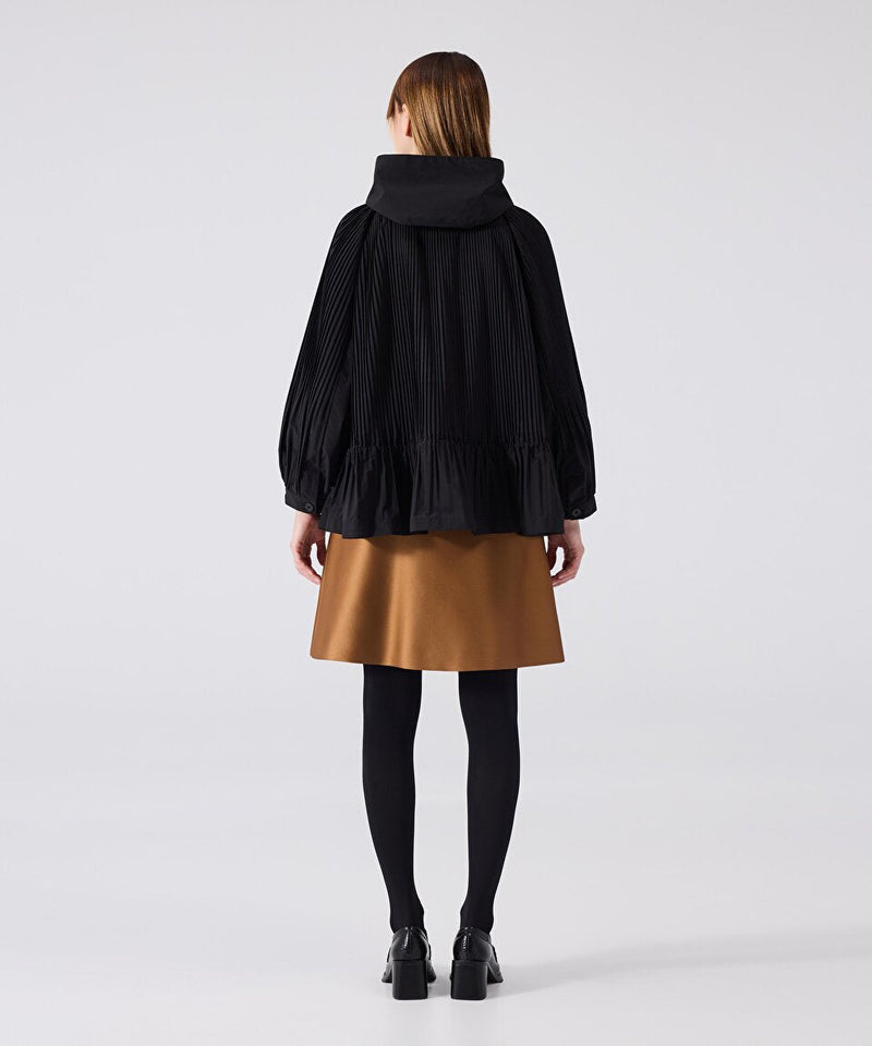 Machka Pleated Coat Black