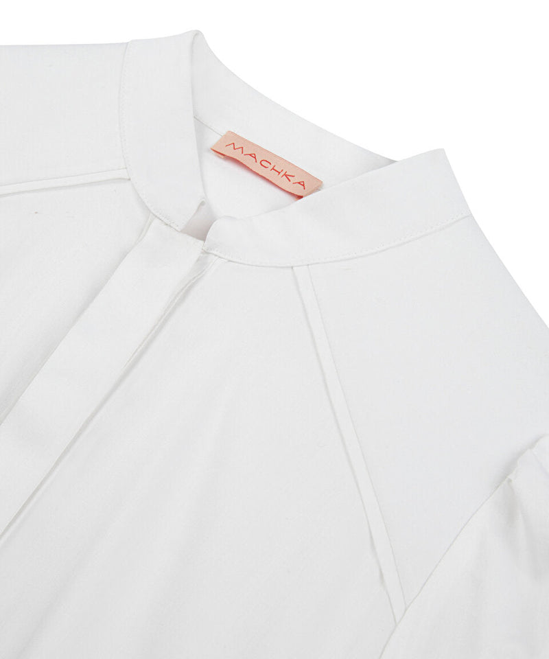 Machka Judge Collar Shirt White