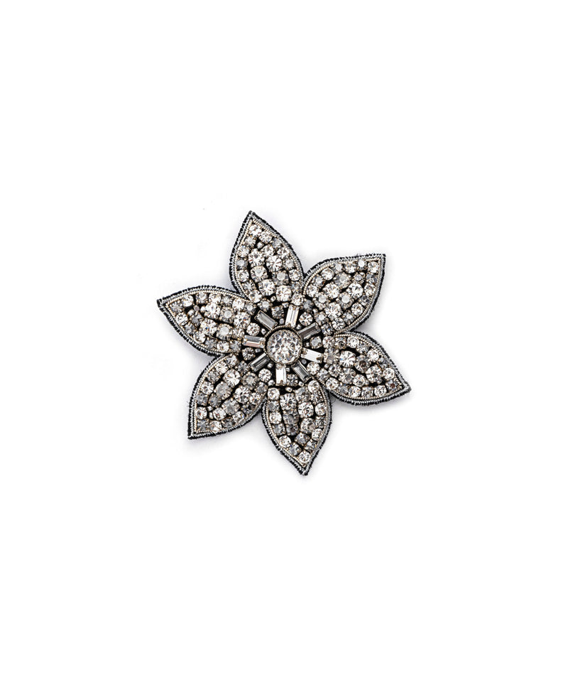 Machka Crystal Stone Flower Brooch Crystal