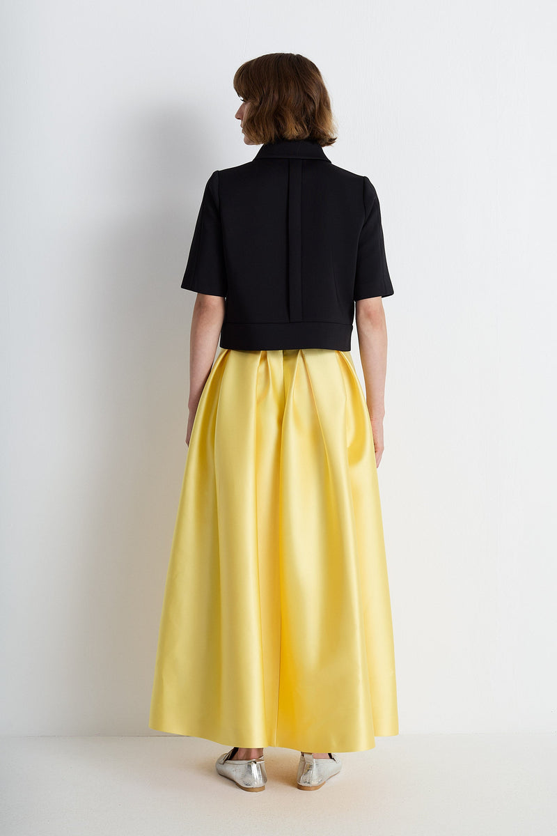 Nean Cropped Jacket With Beaded Floral Embellishment Black