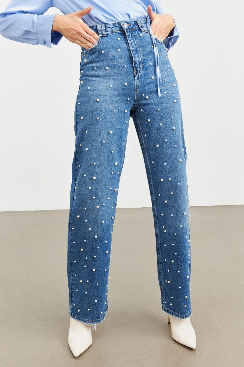 Setre Denim Pearl Trousers Blue