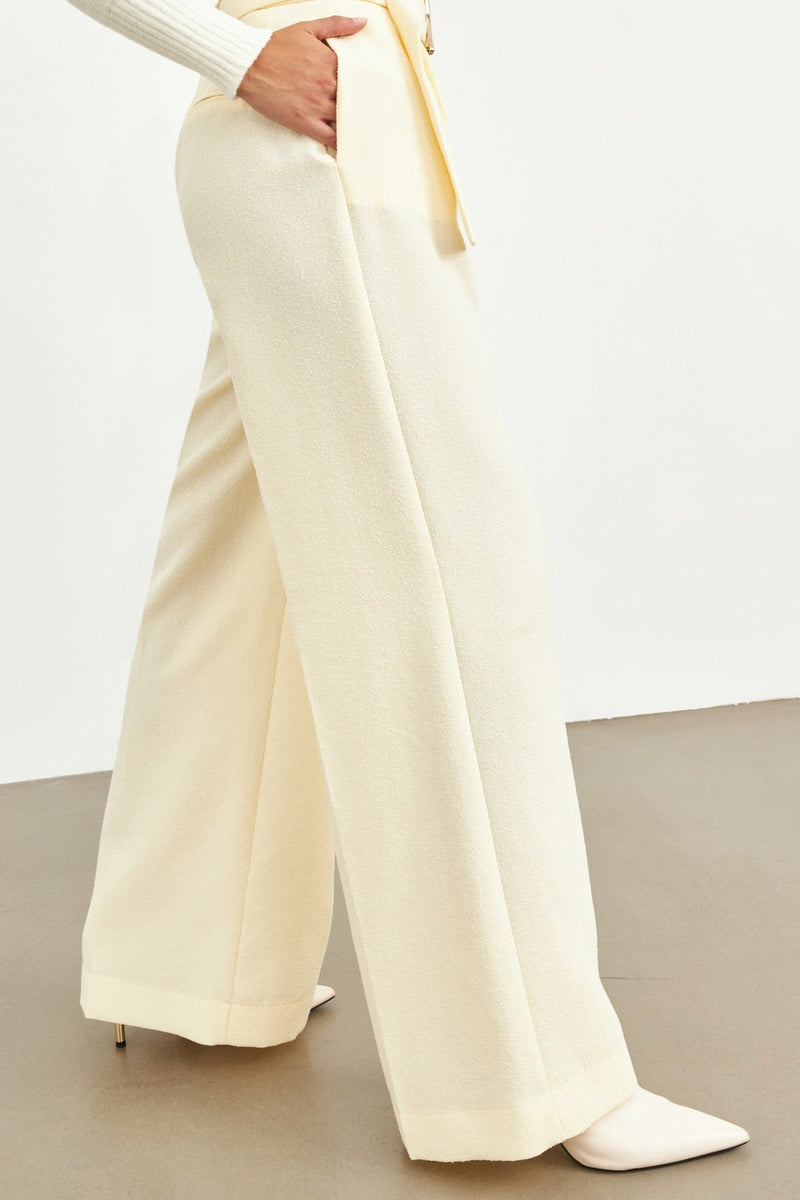 Setre Accessory Belt Detailed Trousers Cream