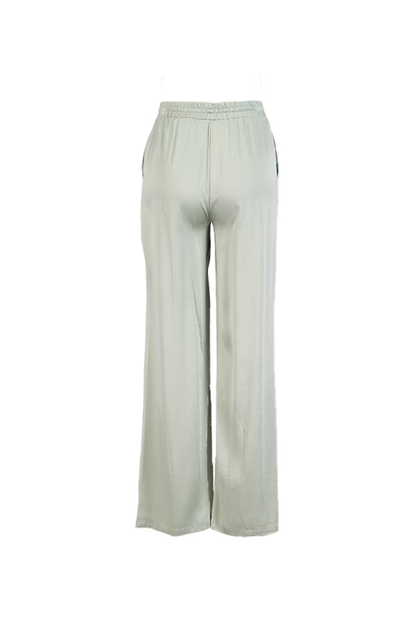 Setre Waist Elasticated Tie Detail Trousers Light Green