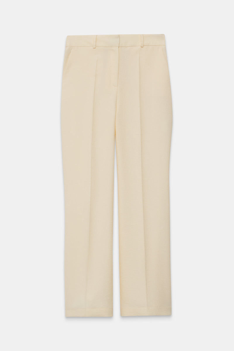 Setre Normal Waist Solid Trousers Cream