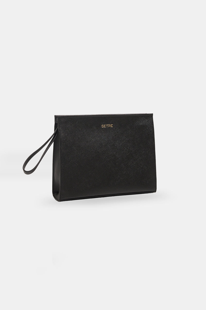 Setre Zipper Detailed Portfolio Bag Black