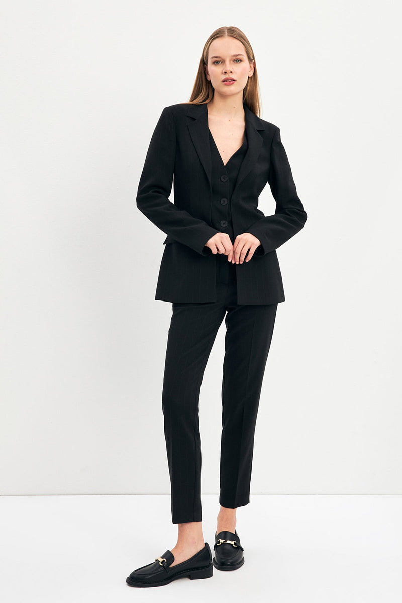 Setre Solid Formal Suit Black