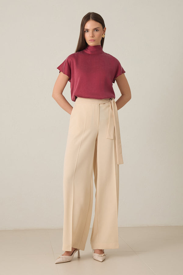 Setre Waist Tie Detailed Trousers Beige