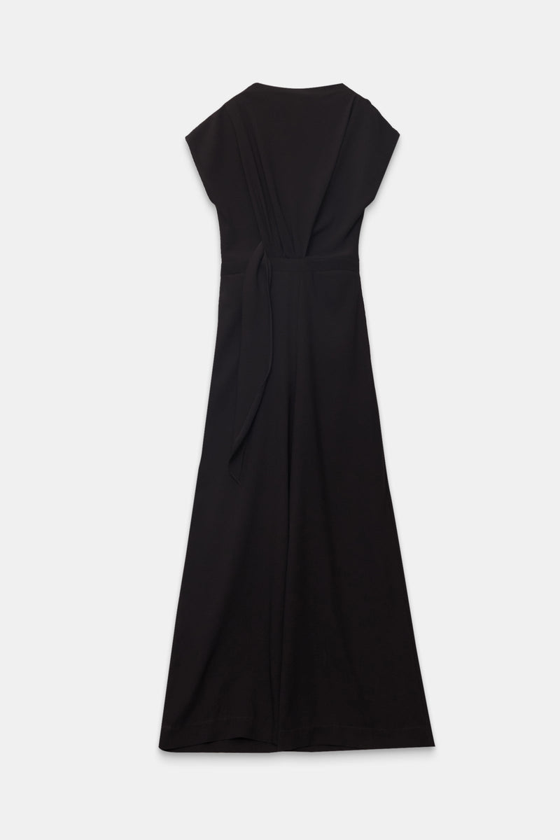 Setre Draped Tie Detail Jumpsuit Black