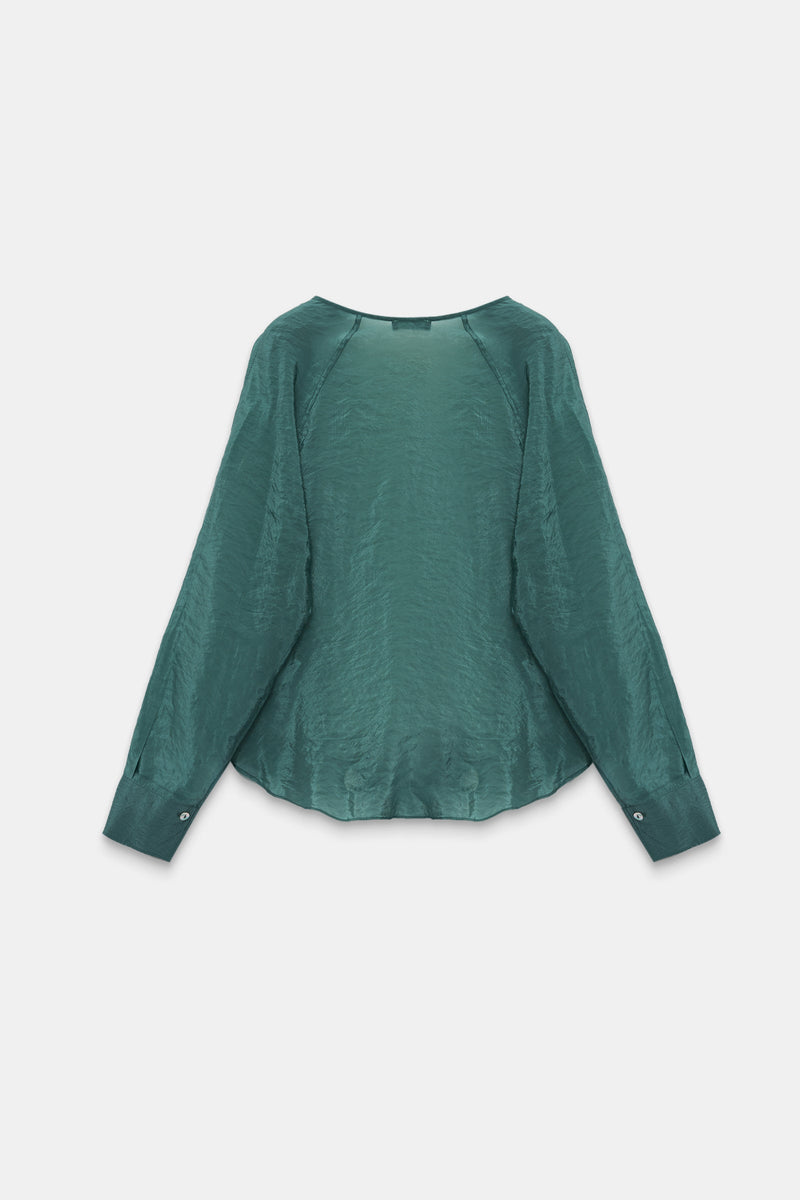 Setre Wrap Tie Detail Blouse Green