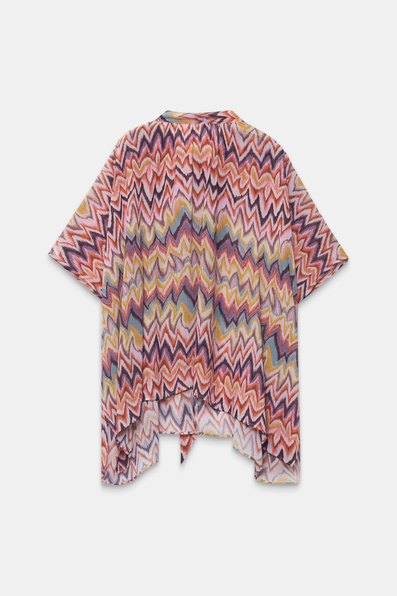 Setre Oversized Patterned Blouse Purple