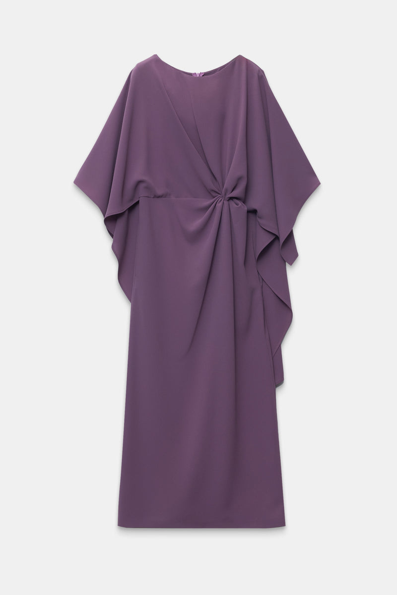 Setre Twisted Detail Cape Dress Purple