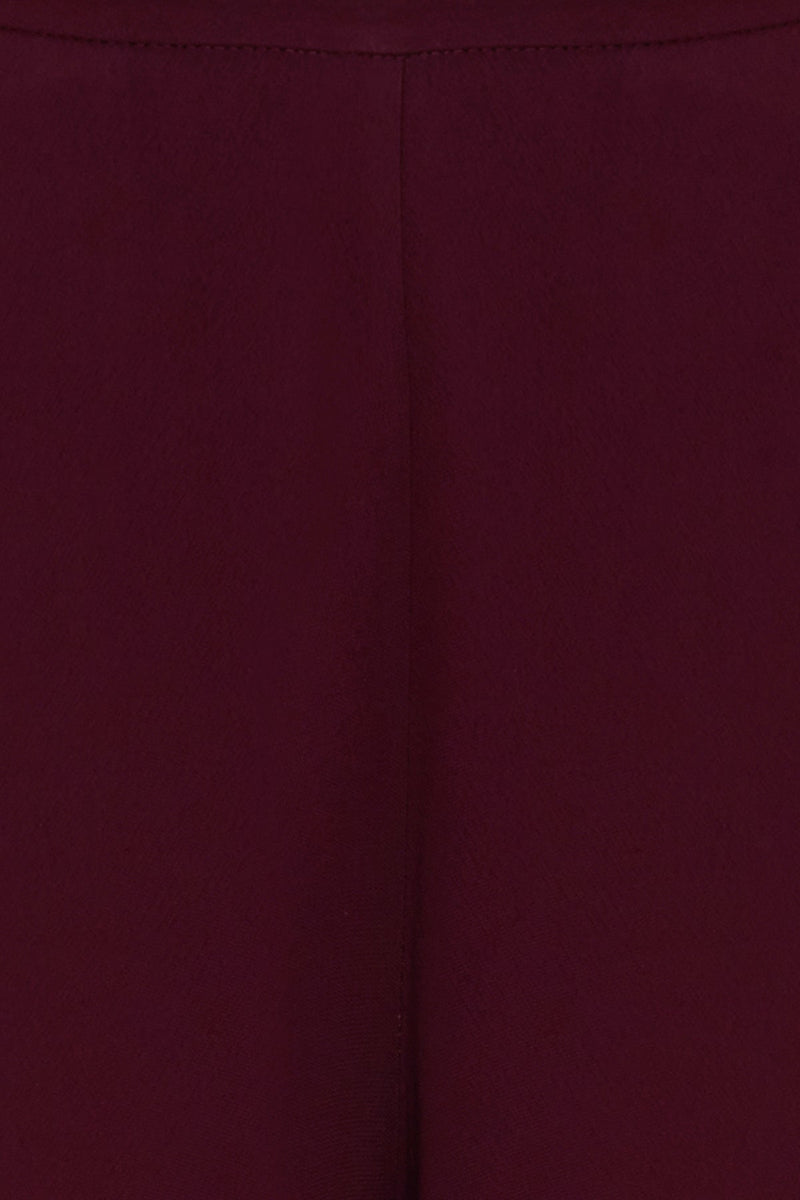 Setre Relaxed Cut Wide Leg Trousers Burgundy