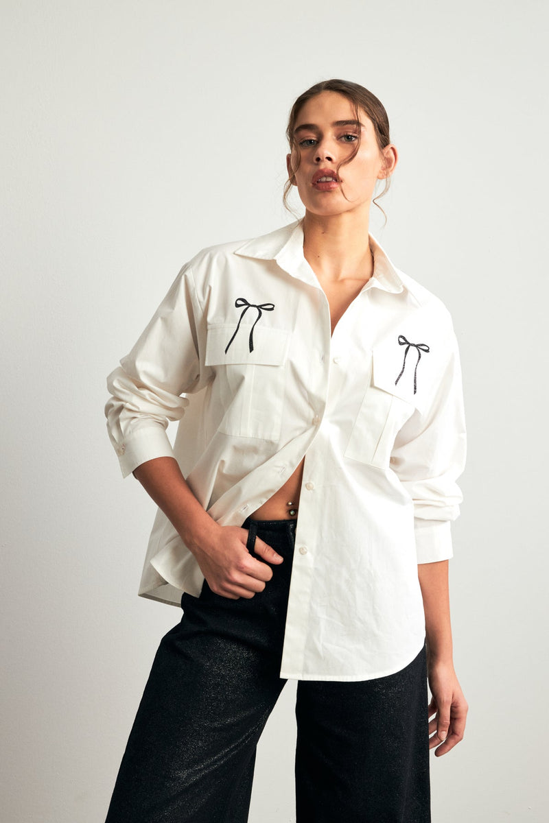 Setre Bow-Detailed Shirt Ecru