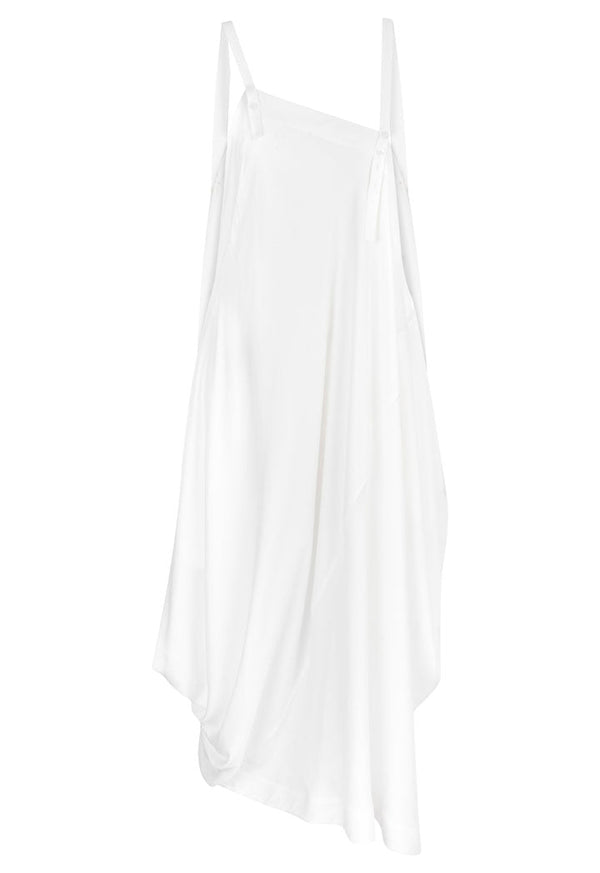 Nu Dress N/Sl White - Wardrobe Fashion