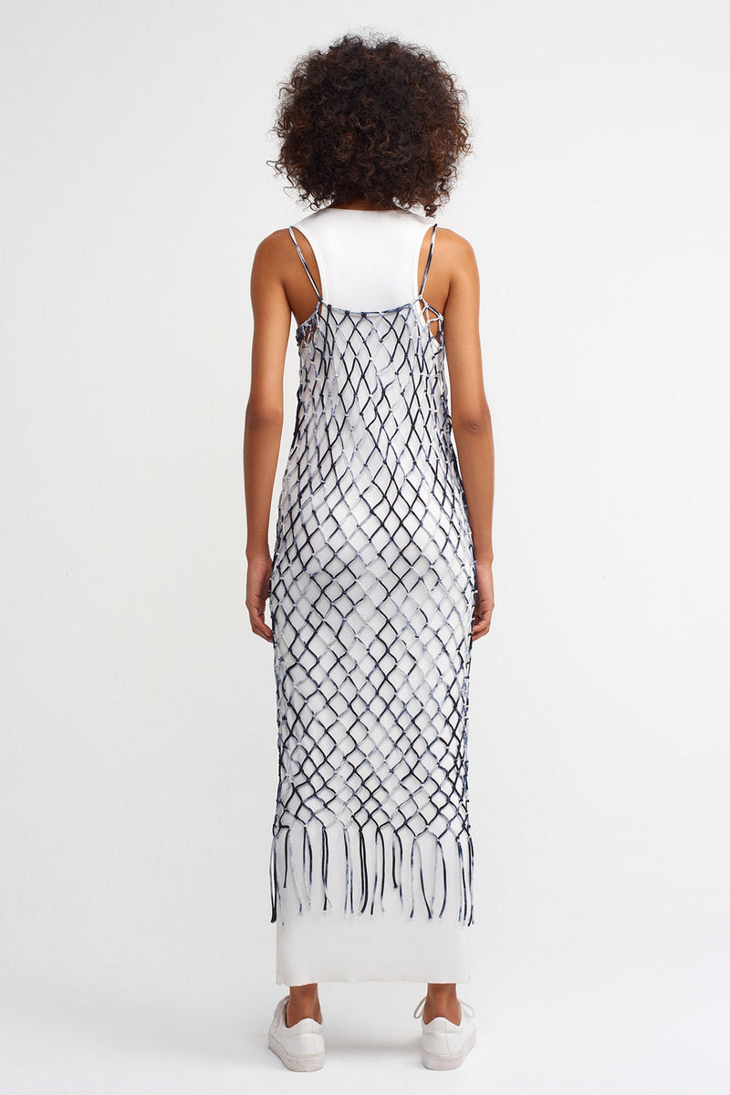 NU Printed Rope Detail Top Print