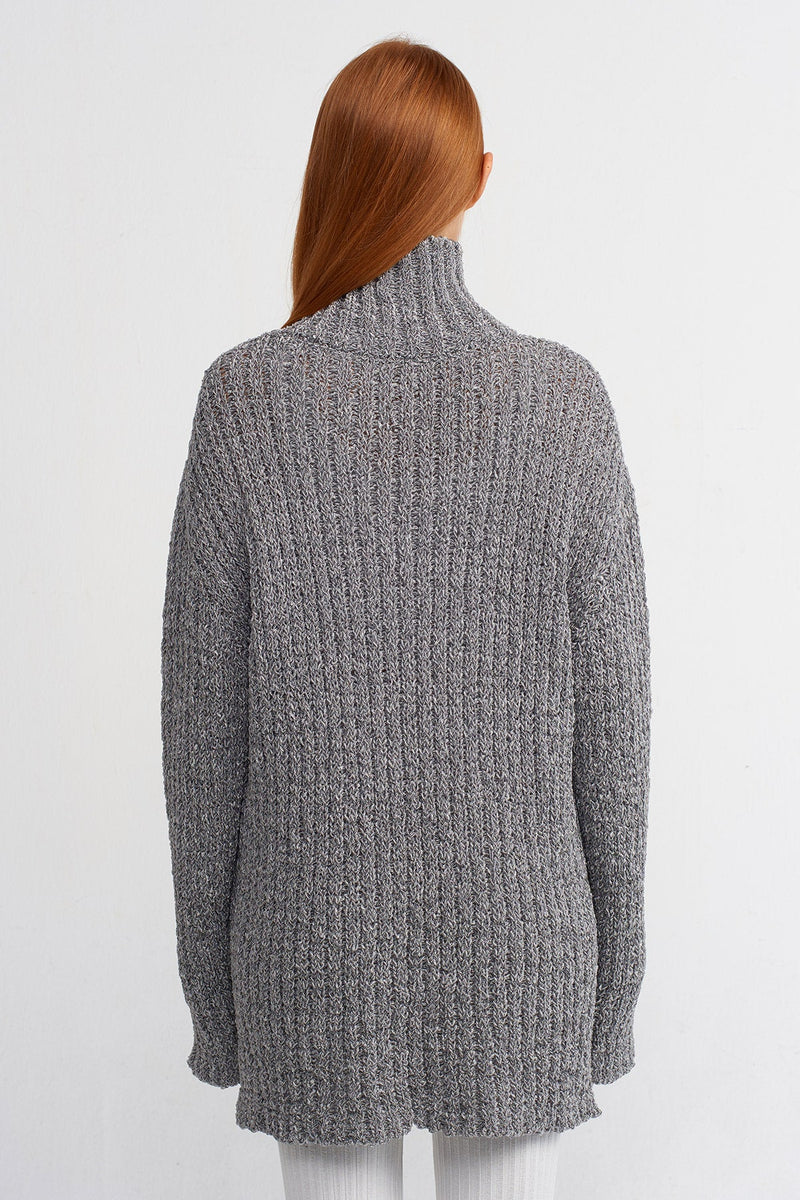 NU Turtleneck Knit Sweater Ice