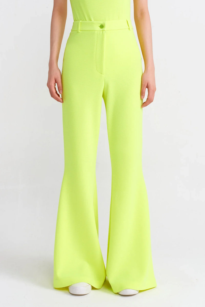 NU Spanish High Waist Trousers Neon Green