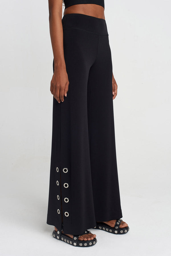 NU Eyelet Jersey Pants Black