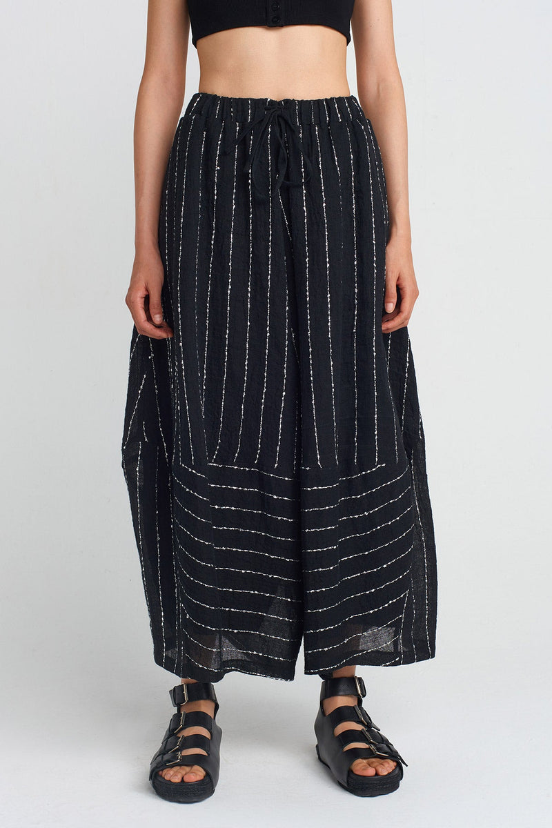 NU Sequin Embellished Trousers Black