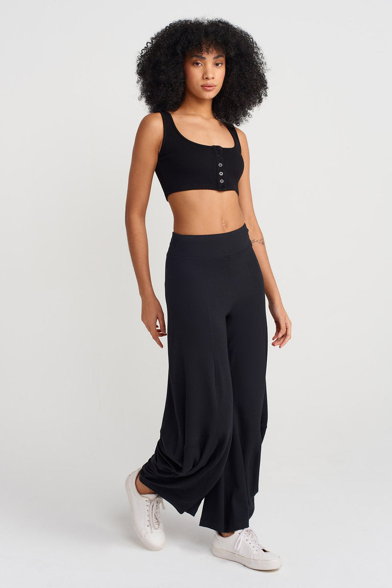 NU Draped Trousers Black