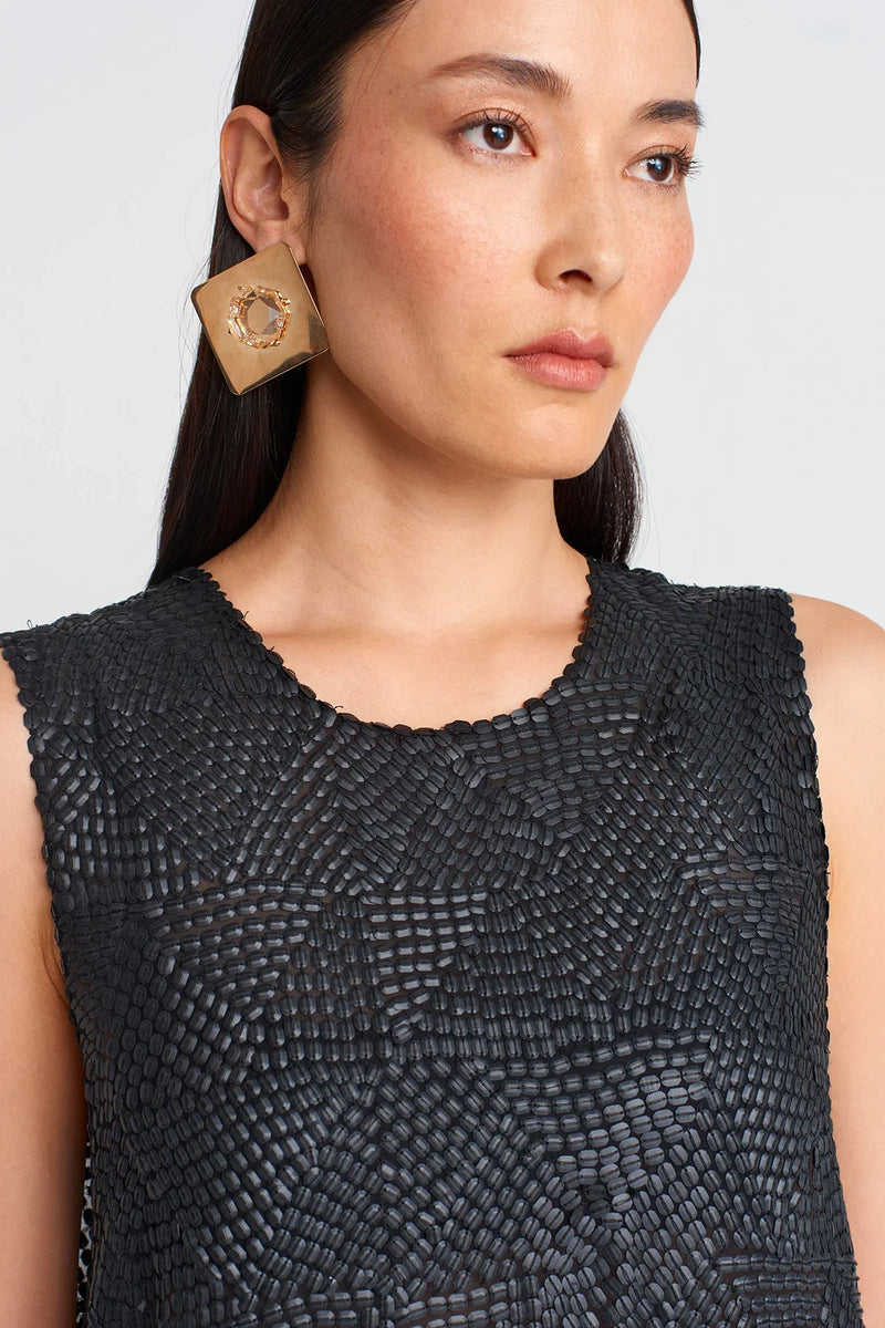 NU Hand Beaded Elegant Dress Black