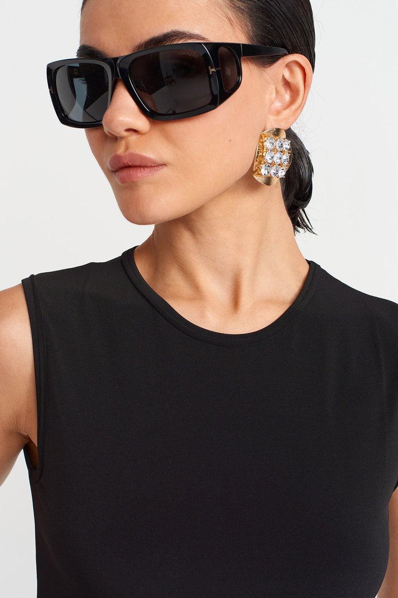 Nu Plain Long Jersey Dress Black