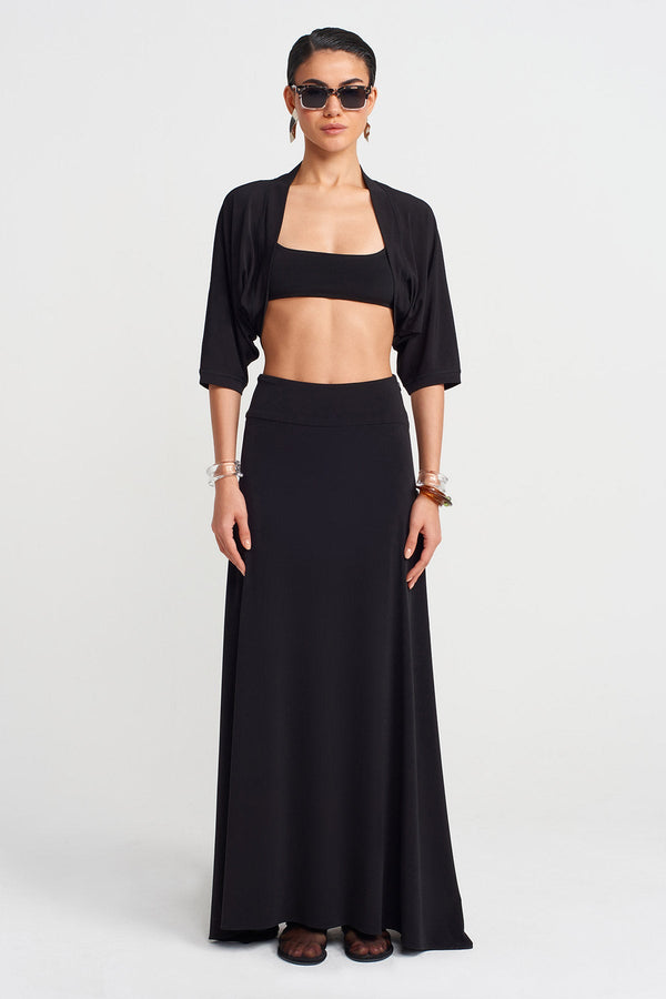 NU Short Bolero Cardigan Black