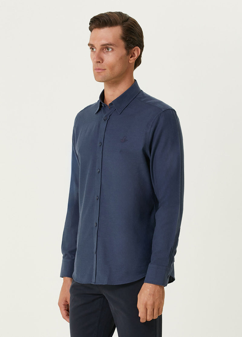 Beymen Club Men Comfort Fit Shirt Dark Blue