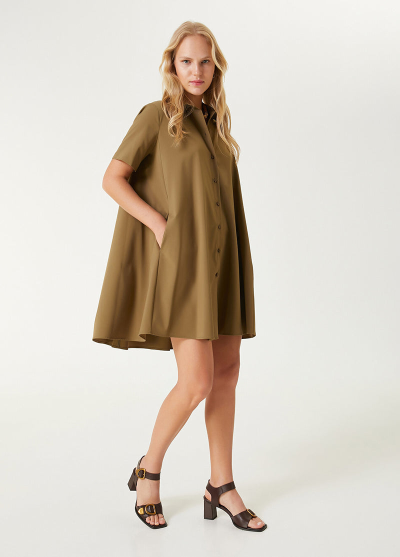 Beymen Club Mini Shirt Dress Khaki