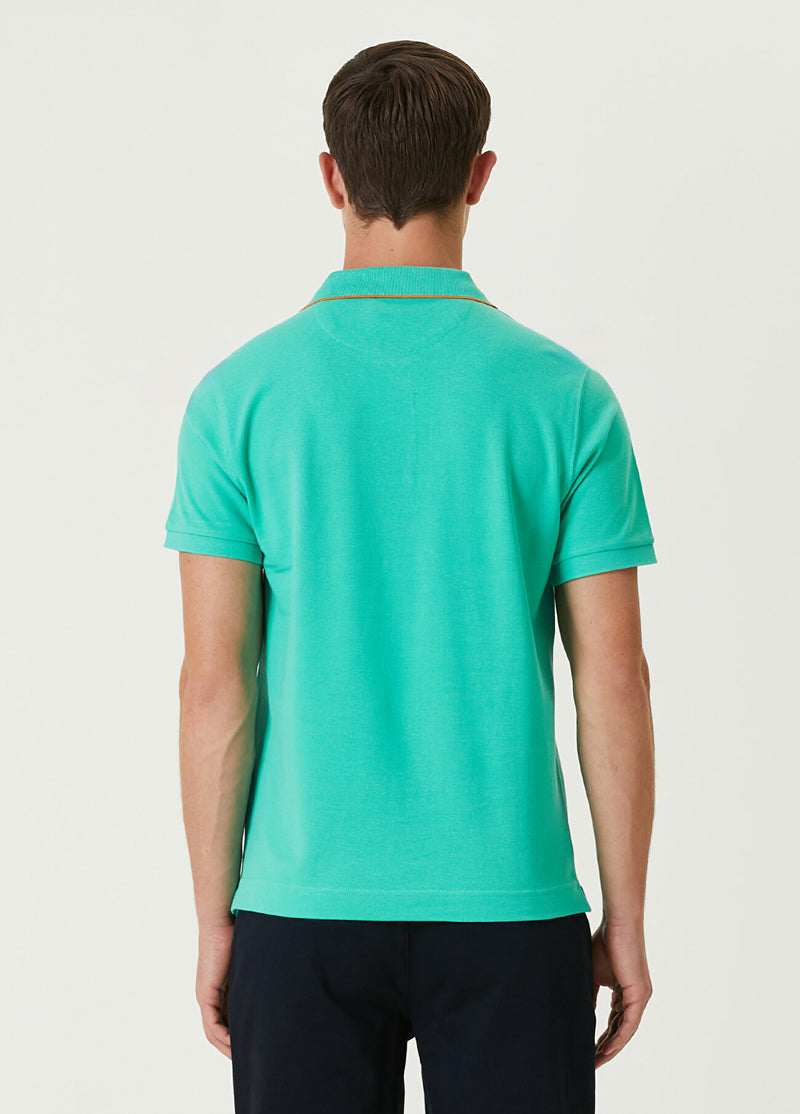 Beymen Club Men Slim Fit Polo Neck T-Shirt Green