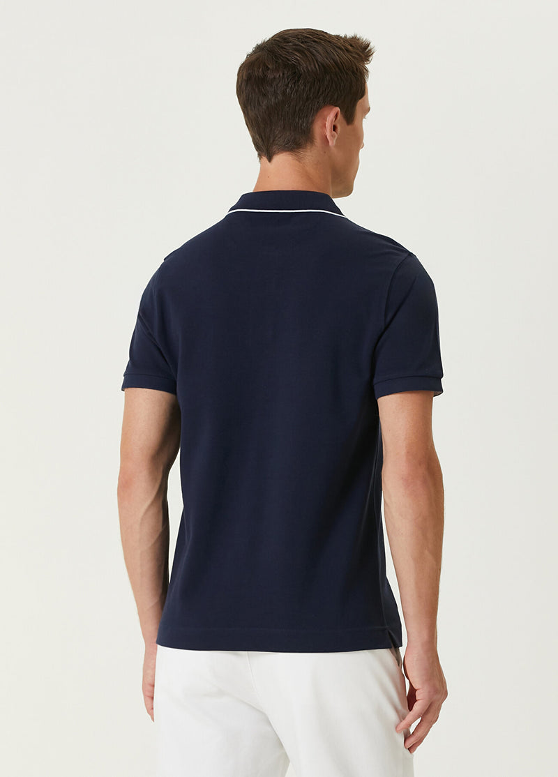 Beymen Club Men Slim Fit Polo Neck T-Shirt Navy