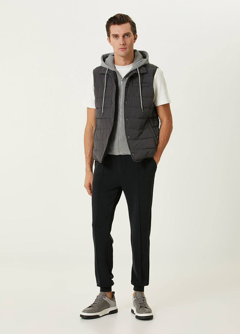 Beymen Club Men Anthracite Hooded Vest Gray