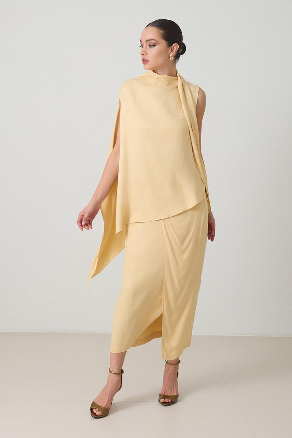 Setre Shawl Detail Tunic Light Yellow