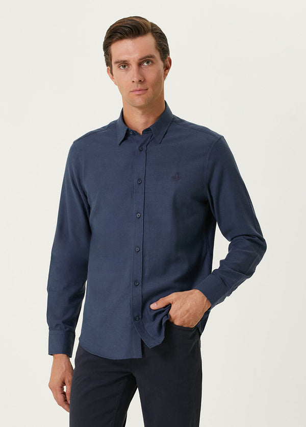 Beymen Club Men Comfort Fit Shirt Dark Blue