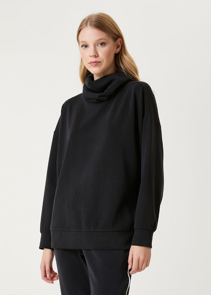 Beymen Club Draped Modal Sweatshirt Black